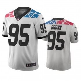 Camiseta Hombre NFL Carolina Panthers Derrick Brown 95 Blanco City Edition Vapor Limited